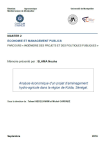 Analyse &eacute;conomique d'un projet dam&eacute;nagement hydro-agricole dans la r&eacute;gion de Kolda, S&eacute;n&eacute;gal