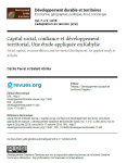 Capital social, confiance et d&eacute;veloppement territorial. Une &eacute;tude appliqu&eacute;e en Kabylie