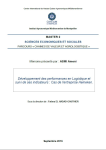 D&eacute;veloppement des performances en logistique et suivi de ses indicateurs