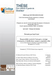 Responsabilit&eacute; sociale de lentreprise, strat&eacute;gie dentreprise et labellisations commerce &eacute;quitable et Bio : le cas dune entreprise tunisienne dexportation de dattes (Boudjebel SA VACPA)
