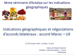 Indications g&eacute;ographiques et n&eacute;gociations daccords bilat&eacute;raux : accord MarocUE
