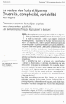 Le secteur des fruits et l&eacute;gumes : diversit&eacute;, complexit&eacute;, variabilit&eacute;