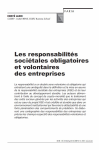 Les responsabilit&eacute;s soci&eacute;tales obligatoires et volontaires des entreprises