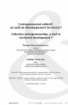 L'entrepreneuriat collectif : un outil du d&eacute;veloppement territorial ?
