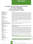 Strat&eacute;gies des organisations de producteurs de caf&eacute; au Costa Rica vis-&agrave;-vis des certifications environnementales et sociales