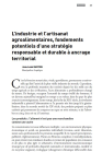 Am&eacute;nagement du territoire, politiques industrielles et milieu rural