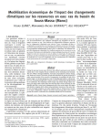 Mod&eacute;lisation &eacute;conomique de limpact des changements climatiques sur les ressources en eau