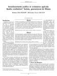Investissements publics et croissance agricole : quelle corr&eacute;lation ? Tunisie, gouvernorat de Siliana