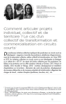 Comment articuler projets individuel, collectif et de territoire ? Le cas dun collectif de transformation et commercialisation en circuits courts