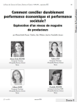 Comment concilier durablement performance &eacute;conomique et performance soci&eacute;tale ? Exploration dun r&eacute;seau de magasins de producteurs
