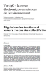 R&eacute;gulation des &eacute;motions et valeurs : le cas des collectifs bio