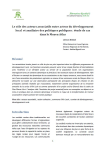 Le r&ocirc;le des acteurs associatifs entre acteur du d&eacute;veloppement local et auxiliaire des politiques publiques