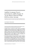 Qualifier le manque deau et gouverner les conflits dusage