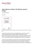Agriculture et climat. Du bl&eacute; par tous les temps