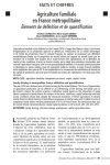 Agriculture familiale en France m&eacute;tropolitaine. &Eacute;l&eacute;ments de d&eacute;finition et de quantification