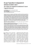 De quoi lagriculture &eacute;cologiquement intensive est-elle le nom ? Une analyse du changement institutionnel &agrave; travers lapproche discursive