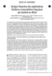 Analyse financi&egrave;re des exploitations fruiti&egrave;res et mara&icirc;ch&egrave;res fran&ccedil;aises qui vendent au d&eacute;tail
