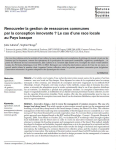 Renouveler la gestion de ressources communes par la conception innovante ? Le cas dune race locale au Pays basque