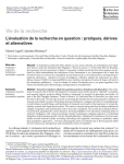 L&eacute;valuation de la recherche en question