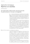 Agriculture biologique : mythes et r&eacute;alit&eacute;s