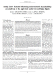 Family farms features influencing socio-economic sustainability: an analysis of the agri-food sector in southeast Spain