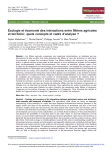&Eacute;cologie et &eacute;conomie des interactions entre fili&egrave;res agricoles et territoire