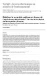 Mobiliser la propri&eacute;t&eacute; publique en faveur de lagriculture p&eacute;riurbaine ? Le cas de la r&eacute;gion de Montpellier (France)