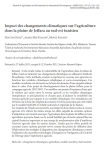 Impact des changements climatiques sur lagriculture dans la plaine de Jeffara sud-est tunisien