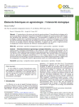 &Eacute;l&eacute;ments th&eacute;oriques en agro&eacute;cologie