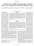 Prospects for a certified mint supply chain in Morocco based on an assessment of consumers willingness to pay