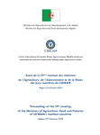 Actes de la 10&egrave;me r&eacute;union des ministres de l'agriculture, de l'alimentation et de la p&ecirc;che des pays membres du CIHEAM