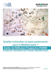 Quelles recherches et quels partenariats pour la M&eacute;diterran&eacute;e ? Atelier de R&eacute;flexion Prospective PARME [PArtenariats et Recherche en MEditerran&eacute;e]