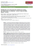 Mod&eacute;lisation de la diversit&eacute; des syst&egrave;mes de culture, de l'observation &agrave; la d&eacute;tection