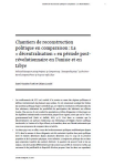 Chantiers de reconstruction politique en comparaison "d&eacute;centralisation" en p&eacute;riode post-r&eacute;volutionnaire en Tunisie et en Libye