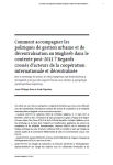 Comment accompagner les politiques de gestion urbaine et de d&eacute;centralisation au Maghreb dans le contexte post-2011 ? Regards crois&eacute;s dacteurs de la coop&eacute;ration internationale et d&eacute;centralis&eacute;e