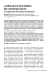 Les strat&eacute;gies de diversification des exploitations agricoles