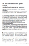 Les contrats de production en grandes cultures. Coordination et incitations par les coop&eacute;ratives