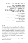 Le r&ocirc;le des Technologies de lInformation et de la Communication dans la dynamique dun r&eacute;seau dinnovation : une approche ANT