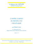 La boite &agrave; outils de prospective strat&eacute;gique