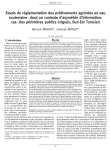 Essais de r&eacute;glementation des pr&eacute;l&egrave;vements agricoles en eau souterraine dans un contexte dasym&eacute;trie dinformation