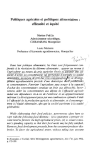 Politique agricole et politique alimentaire : efficacit&eacute; et &eacute;quit&eacute;