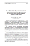 La politique fait-elle pousser les arbres ? Essai dinterpr&eacute;tation des permanences et mutations de la gestion foresti&egrave;re en Tunisie (1881-2016)