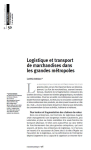 Logistique et transport de marchandises dans les grandes m&eacute;tropoles