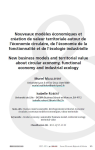 Nouveaux mod&egrave;les &eacute;conomiques et cr&eacute;ation de valeur territoriale autour de l'&eacute;conomie circulaire, de l&eacute;conomie de la fonctionnalit&eacute; et de l&eacute;cologie industrielle