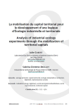La mobilisation du capital territorial pour le d&eacute;veloppement dune logique d&Eacute;cologie industrielle et territoriale
