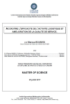 Accro&icirc;tre l'efficacit&eacute; de l'activit&eacute; logistique et am&eacute;lioration de la qualit&eacute; de service