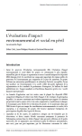 L&eacute;valuation dimpact environnemental et social en p&eacute;ril