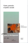 Cahiers genre et d&eacute;veloppement, n. 4 - 2003 - Genre, pouvoirs et justice sociale
