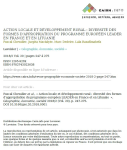 Action locale et d&eacute;veloppement rural : diversit&eacute; des formes dappropriation du programme europ&eacute;en LEADER en France et en Lituanie