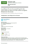 La politique dacc&egrave;s &agrave; la propri&eacute;t&eacute; priv&eacute;e des terres mises en valeur en zones arides en Alg&eacute;rie